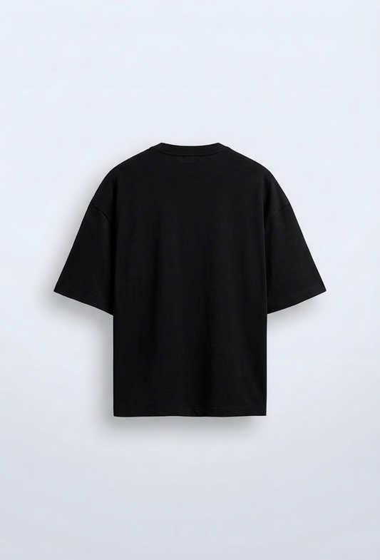Unisex organic oversized high neck t-shirt